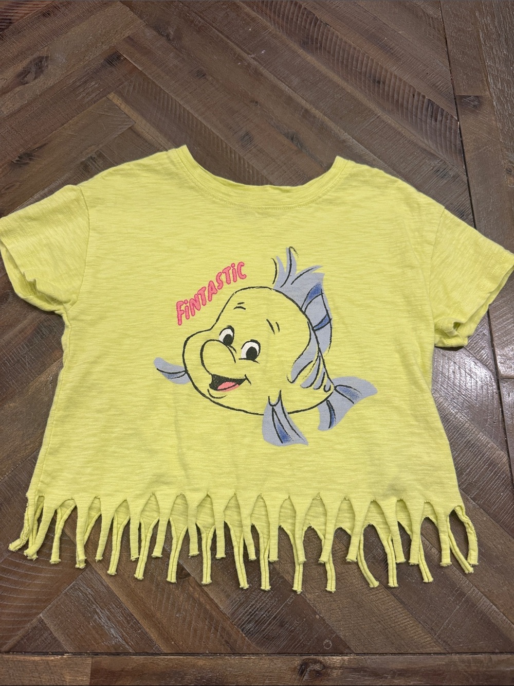 Flounder Yellow 'Fintastic' Kids Fringe Tee